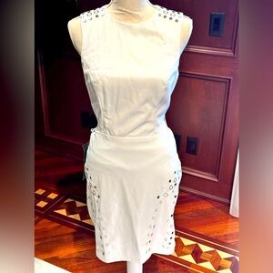 New Bebe White Leather Dress
